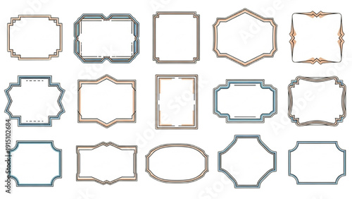 Collection of assorted ornate frames in various shapes and designs