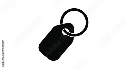 Price Tag Label Silhouette Icon on White Background
