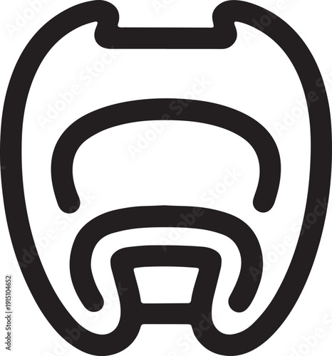 Boxing headgear icon isolated on transparent background for combat sports safety gear designs