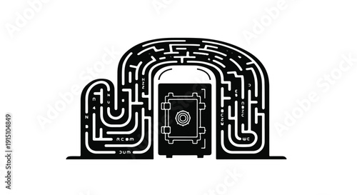 Secure safe vault with maze pathway protection