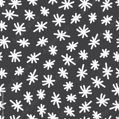 Vector seamless simple pattern. Modern stylish texture with randomly disposed stars. Repeating abstract minimalistic background. Trendy hipster print.