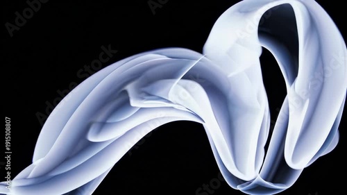 Wallpaper Mural Flowing White Smoke Curves Torontodigital.ca