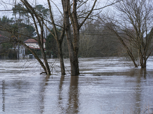Photos Ville de Tartas, subissant les débordements de la midouze, suite à la tempête Ni