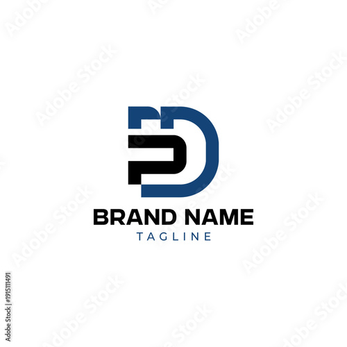 PDM / MPD / DPM Letter Logo Template with Geometric Monogram Style for Corporate, Technology, Consulting, and Professional Business Branding