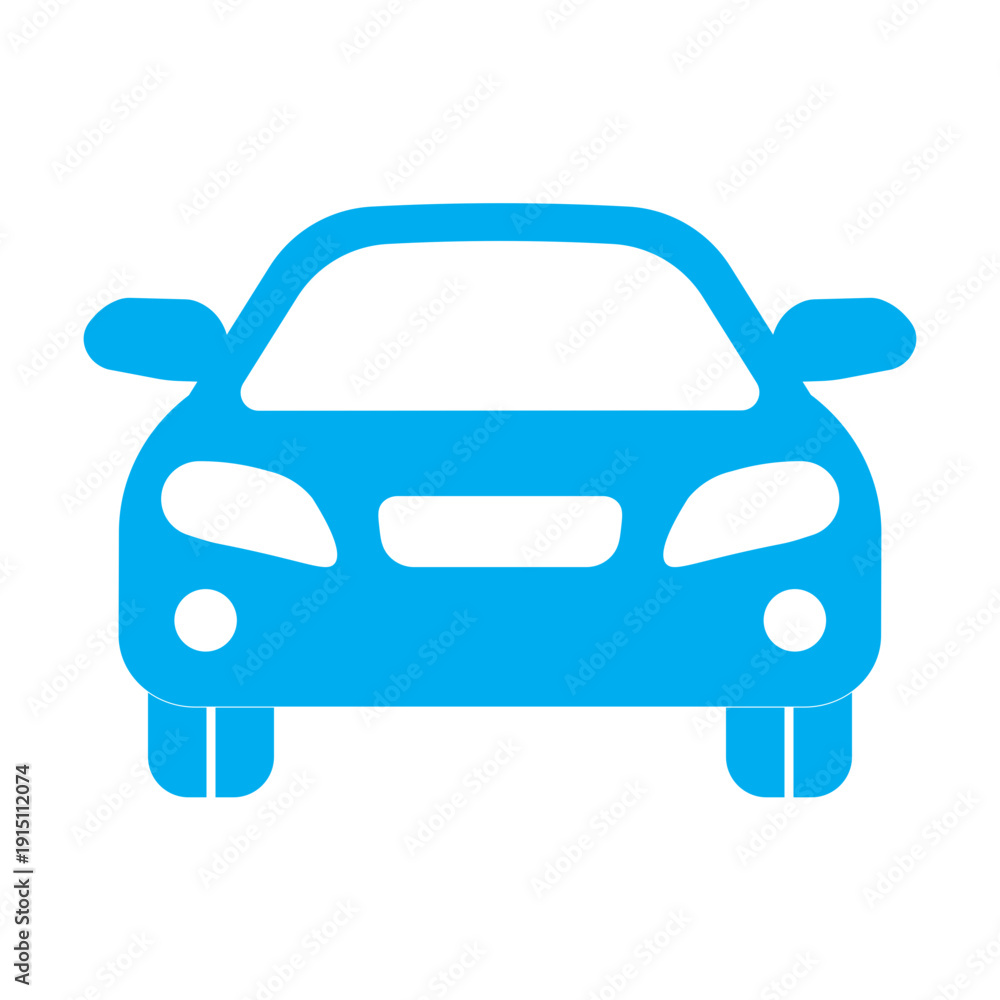 Obraz premium sedan car front view