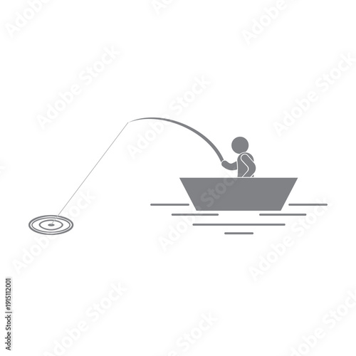 a person using a fishing boat