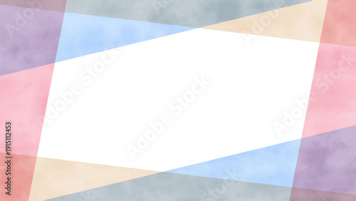 水彩風直線フレーム