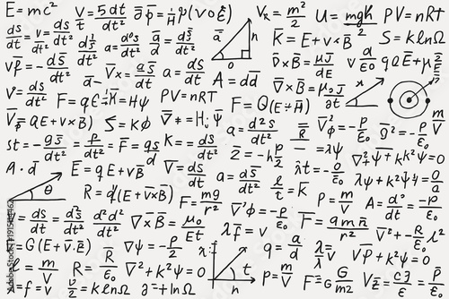 Extreme Physics Equations Chaos Overload | Messy Handwritten Formulas & Symbols ASCII Art Funny Science Madness