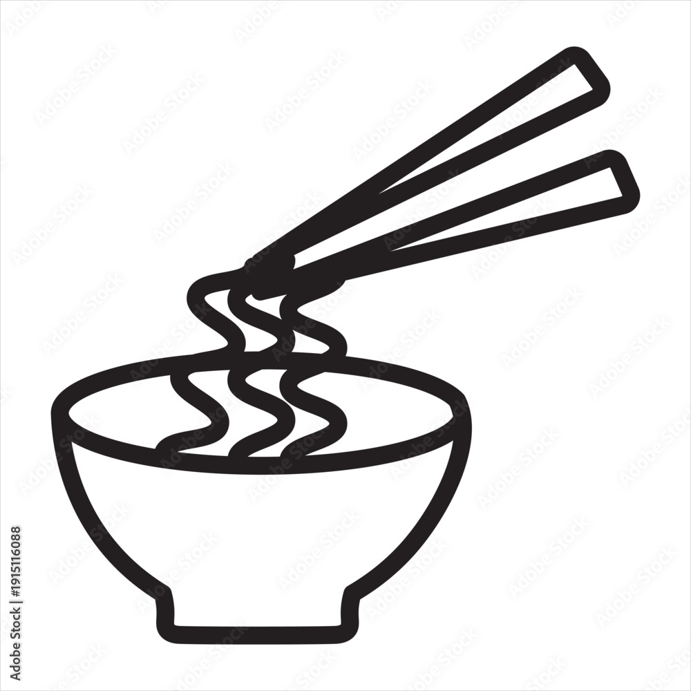 Fototapeta premium Design vector icon chinese new year bakmie