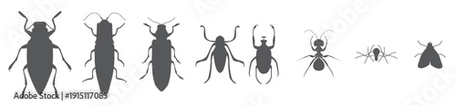 vector set of insects