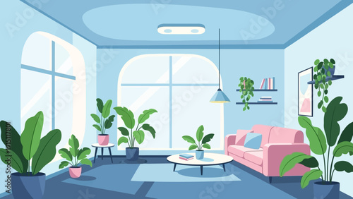 Vibrant indoor plants thriving in a modern living room setting.