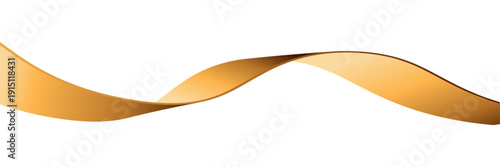Golden wave on white background. Vector illustration.