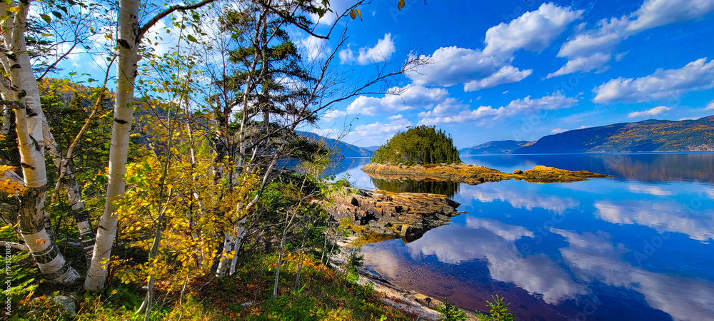 Fototapeta premium Petit-Saguenay / Saguenay Fjord in Quebec, Canada