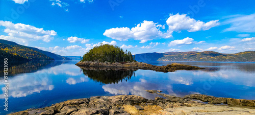 Panel kuchenny z motywem Petit-Saguenay / Saguenay Fjord in Quebec, Canada