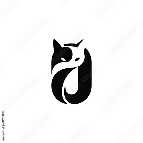 Stylized animal emblem illustration featuring intertwined creatures in a circular formation, showcasing abstract design elements and creative typography