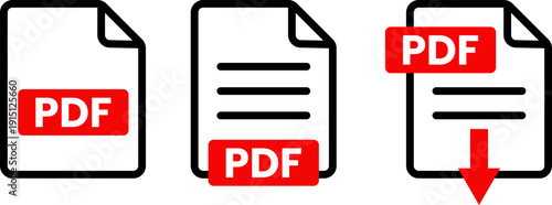 PDF Document Icon Set