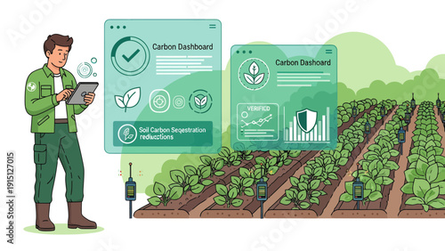 Precision Agriculture Farmer Monitoring Crop Health with Digital Technology.