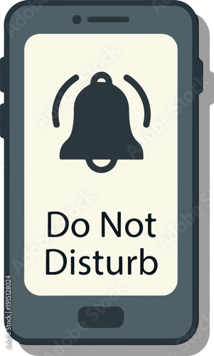 Smartphone screen displaying do not disturb mode with notification bell