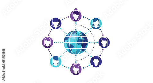 Global Network Connection Concept Illustration.