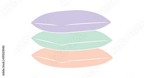 Stack of Colorful Pillows Illustration.