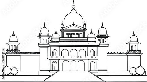 The majestic Amba Vilas Palace in Mysore dazzles with grand arches, ornate domes, intricate carvings, and royal heritage reflecting the glory of Mysore’s kings.
