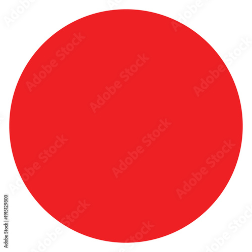 A large red circle on a plain for design or icon purposes
