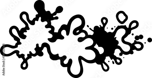 blob shapes abstract organic forms silhouette line art vector illustration with a white background
