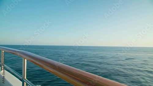 Ocean View from Cruise Ship Deck.