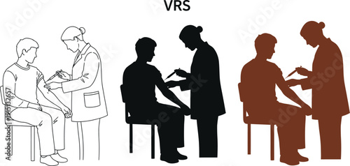 Healthcare professional administering vaccination to a young adult patient safely