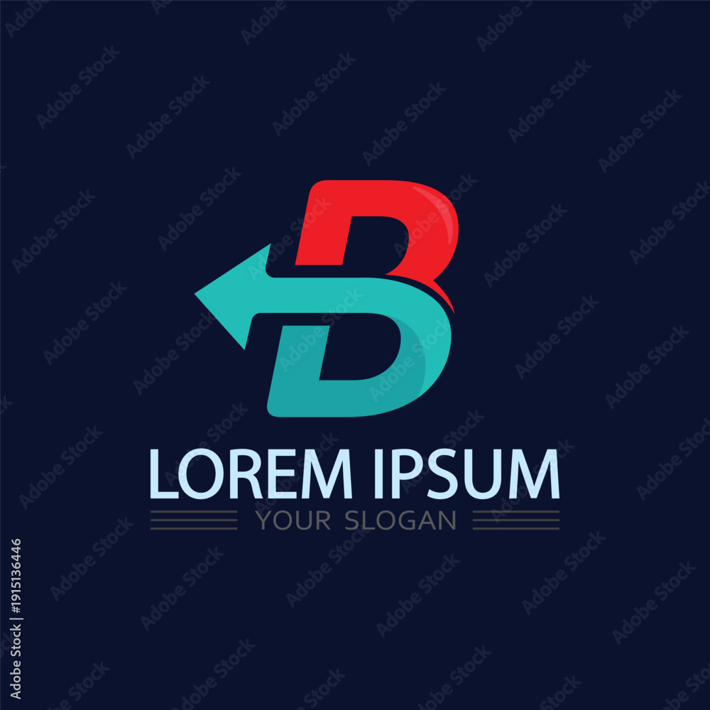 Obraz premium Artistic Letter B Logo Photo Design For Studio Branding Creative Modern Identity Concept