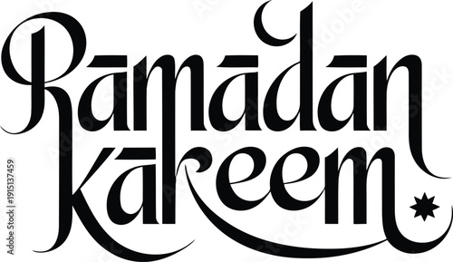 Elegant calligraphic design conveying a sacred fasting period greeting and spiritual celebration message