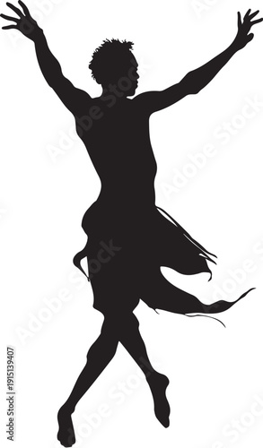 Abroginal Man dance silhouette
