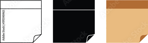 Three different colored envelopes on a plain white background with curled corners visible