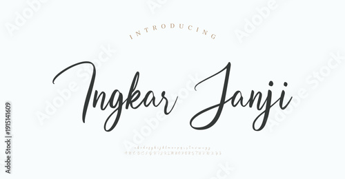 Ingkar Janji, signature Font Calligraphy Logotype Script Brush Font Type Font lettering handwritten
