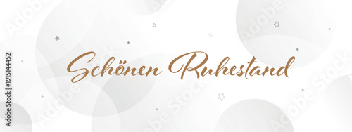 Schönen Ruhestand text on white background. happy retirement in german language.