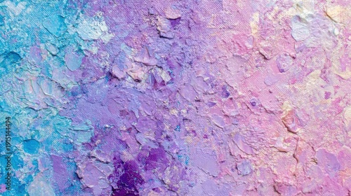 Colorful abstract texture on canvas showing shades of blue and purple