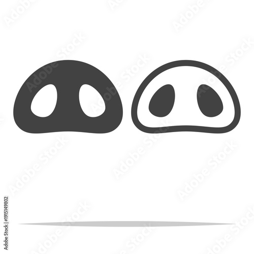 Pig nose icon transparent vector isolated illustration