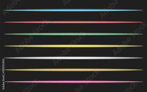 Vibrant neon light trails on dark background for modern design