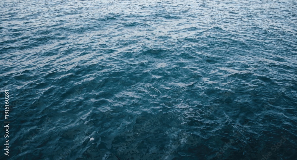 Obraz premium Sea surface textured by gentle swells and waves