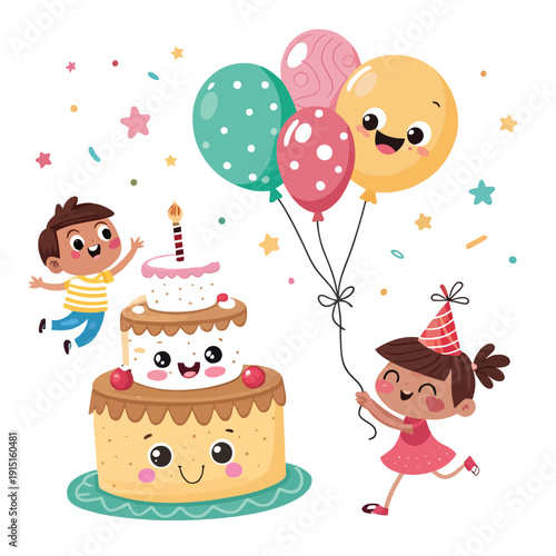 cute-cartoon-party-material-illustration-set--smile-.eps