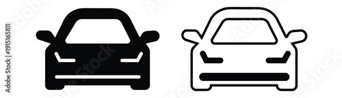 Cars icon set. Traffic jams , automobiles, cars, driving, transport. Different cars and traffic jam symbols icons. Automobile vector illustration. Car symbols frontal car icons
