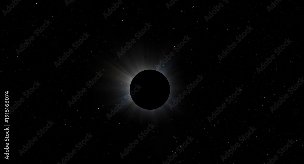 Fototapeta premium Radiant Moon in the Climactic Phase of a Total Eclipse Event
