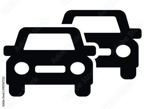 Cars icon set. Traffic jams , automobiles, cars, driving, transport. Different cars and traffic jam symbols icons. Automobile vector illustration. Car symbols frontal car icons
