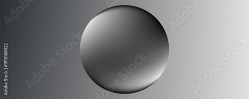 gray abstract gradient background with metal ball design