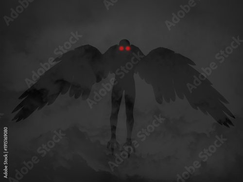 The Mothman or Owl Man cryptid