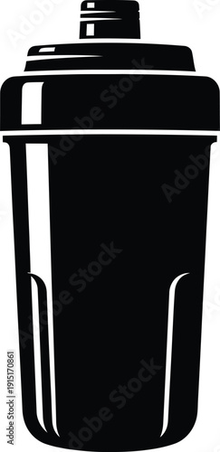 Cocktail Shaker Silhouette Illustration