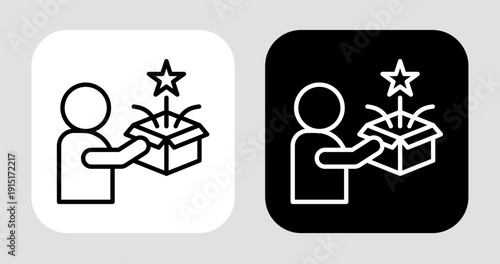 Value Expectation Icon In Black and White Line Style