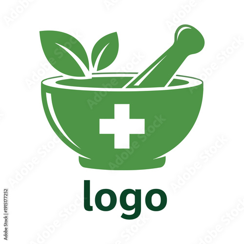 A green and white logo for a pharmacy or health store