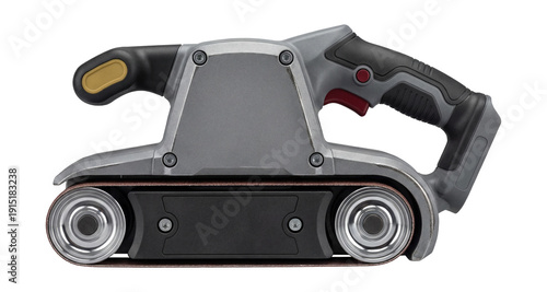 Heavy-duty belt sander with a robust metal housing.