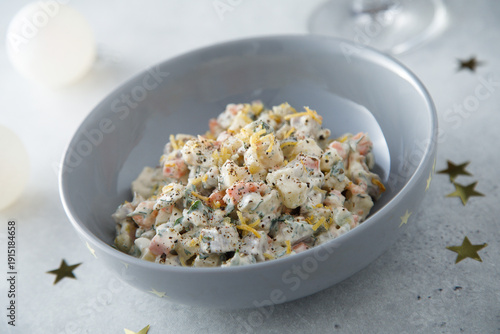 Traditional Russian salad